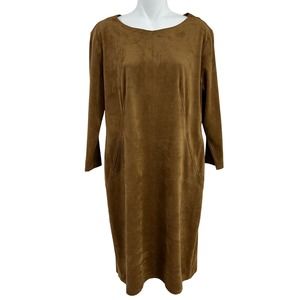 Charlie B Brown Faux Suede Dress With Pockets Medium